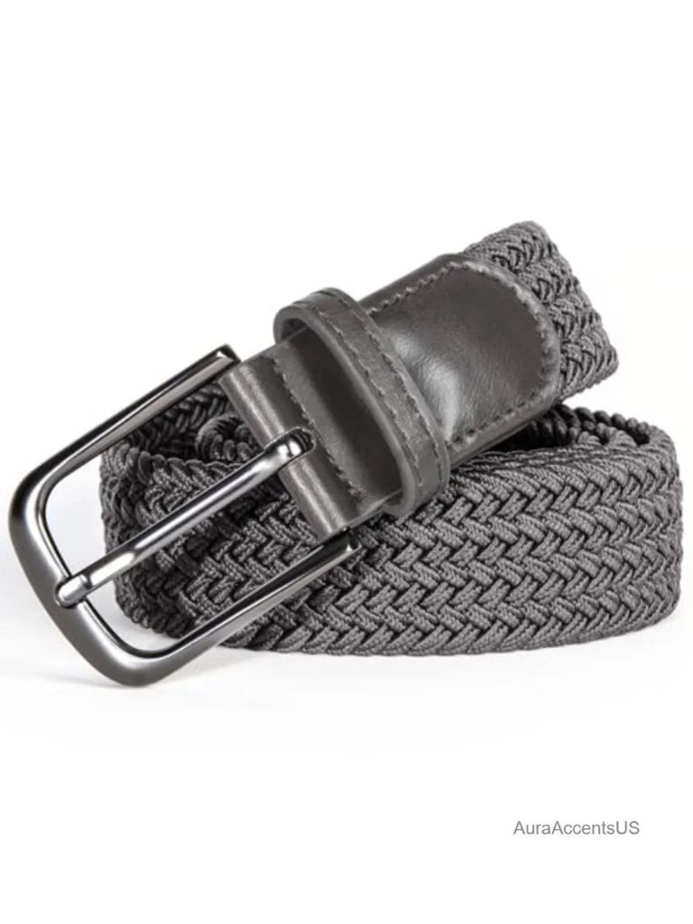 Men's Stretch Woven Braided Web Belt for Golf, Casual Wear, and Jeans